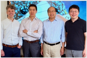 CEO John Evans and cofounders, David Liu, Keith Joung, and Feng Zhang